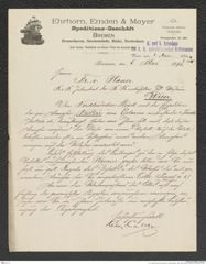 k.k. naturhistorisches Hofmuseum, Intendanzakten 1885-1896 (Hauer), Aktenzahl Z.308/1892, Seite 1